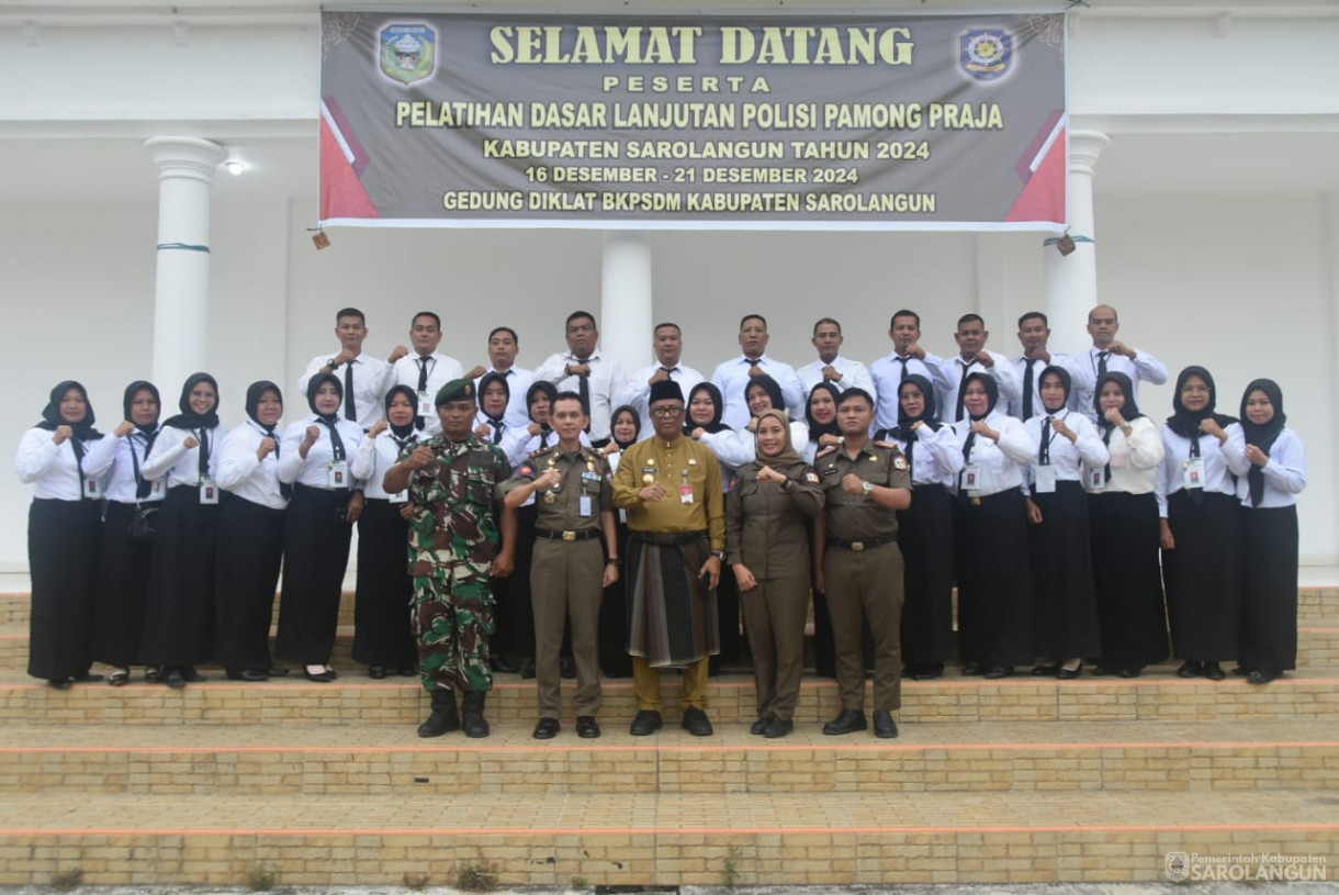 16 Desember 2024 - Pelatihan Dasar Lanjutan Polisi Pamong Praja, Bertempat di Aula Gedung Diklat BPKSDM Sarolangun