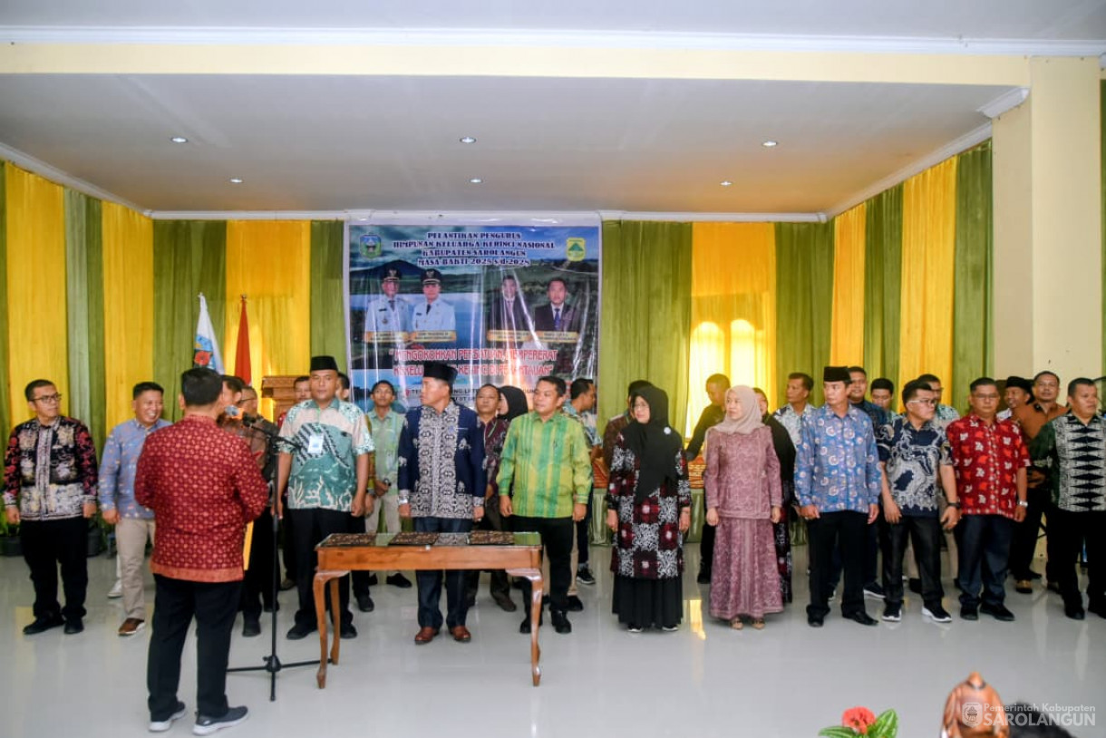 Pelantikan Pengurus Himpunan Keluarga Kerinci Nasional Kabupaten Sarolangun Masa Bakti 2025 sd 2028 di Gedung LPTQ Sarolangun