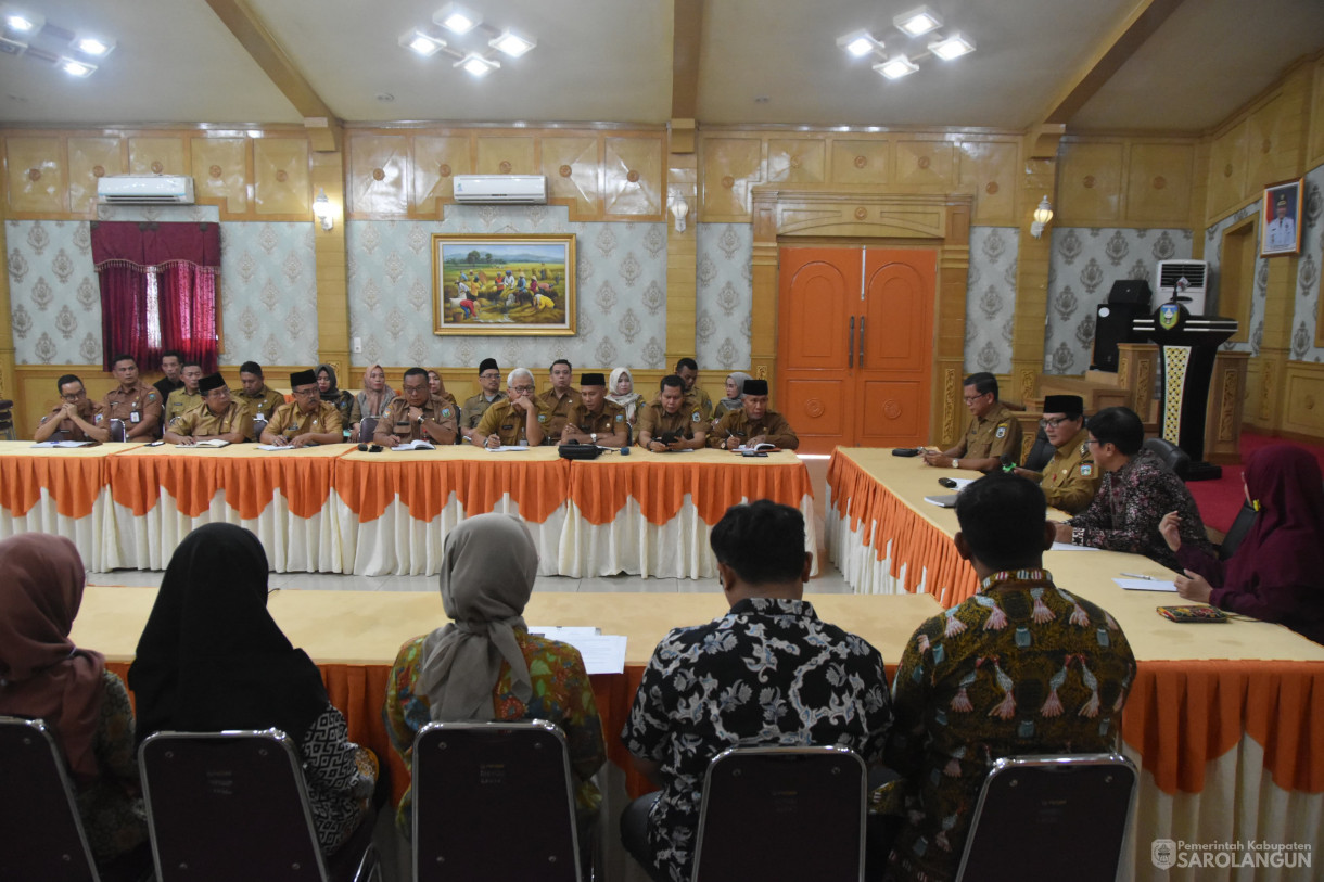 01 April 2024 - Briefing atau Pertemuan Awal Pemeriksaan Terinci Atas LKPD Kabupaten Sarolangun TA 2023 Di Ruang Aula Utama Kantor Bupati Sarolangun