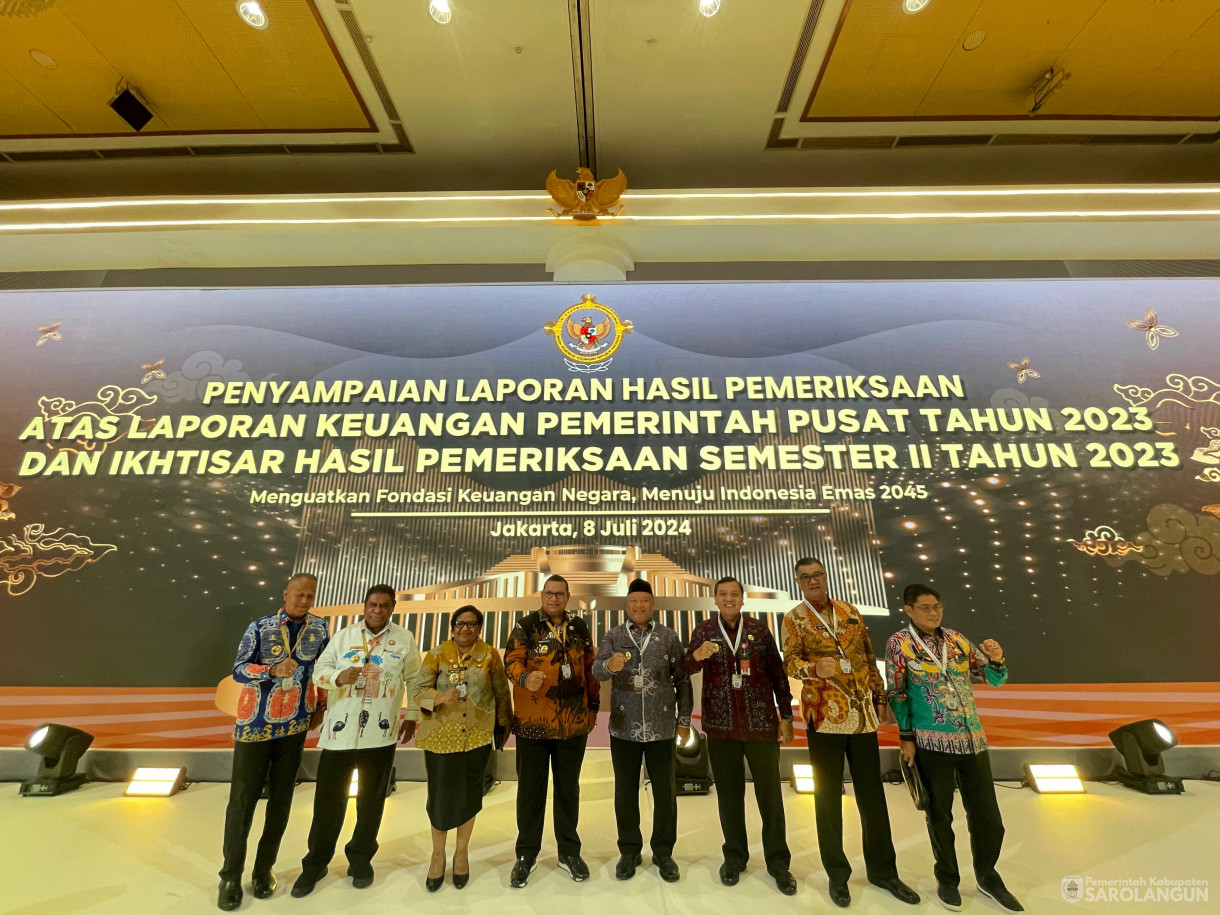 8 Juli 2024 -&nbsp;Penyampaian Laporan Hasil Pemeriksaan Badan Pemeriksa Keuangan Atas Pengelolaan dan Tanggung Jawab Keuangan Negara dan Seminar Nasional di Jakarta Convention Center