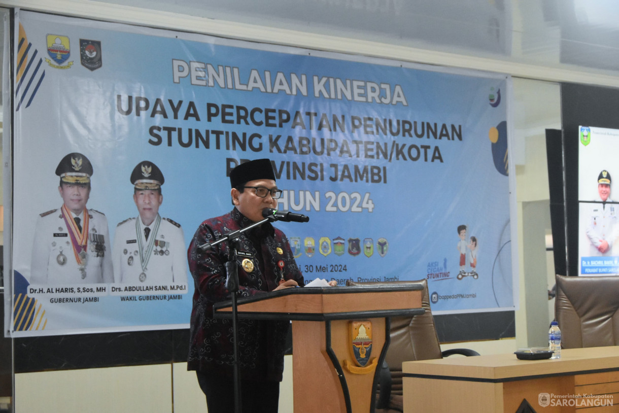 30 Mei 2024 - Penilaian Kinerja Upaya Percepatan Penurunan Stunting Kabupaten Kota Provinsi Jambi Tahun 2024 Di Ruang Sepucuk Jambi Sembilan Lurah Kantor Bappeda Provin