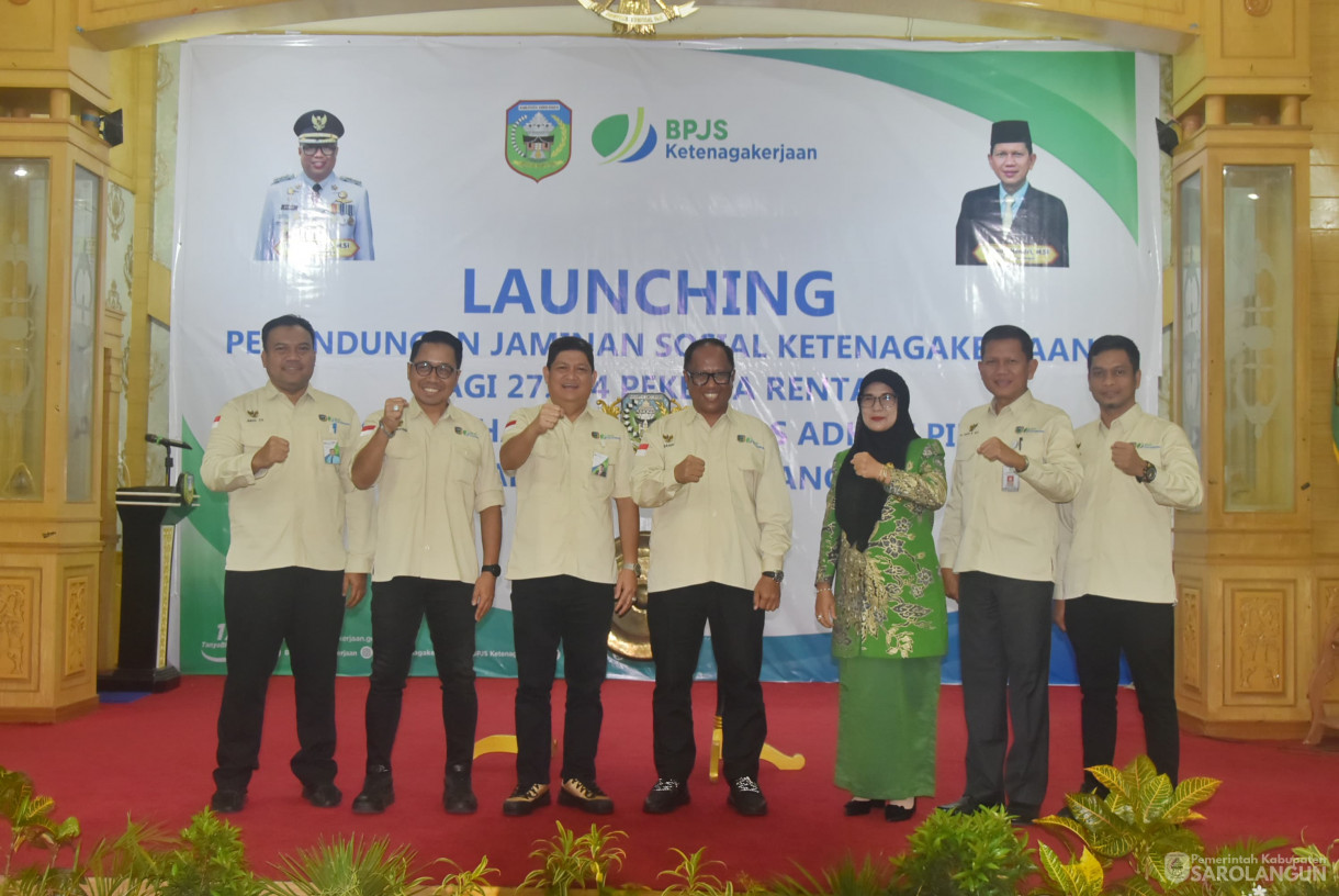 6 November 2024 -&nbsp;Launching Perlindungan Jaminan Sosial Ketenagakerjaan Bagi Pekerja Rentan Desa Kelurahan Dan Petugas Adhoc Pilkada Di Kabupaten Sarolangun, Bertempat di Ruang Aula Utama Kantor Bupati Sarolangun