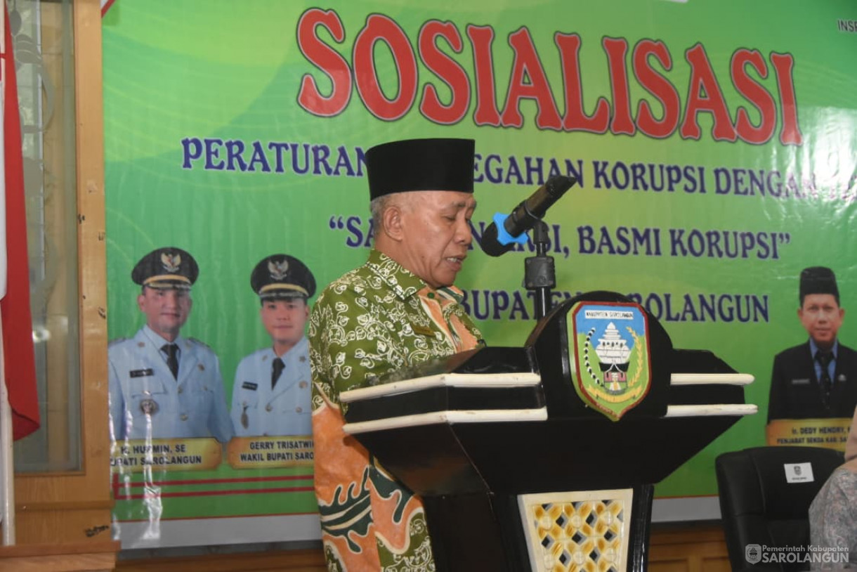 6 November 2025&nbsp; Pembukaan Secara Resmi Kegiatan Sosialisasi Peraturan Pencegahan Korupsi di Kabupaten Sarolangun