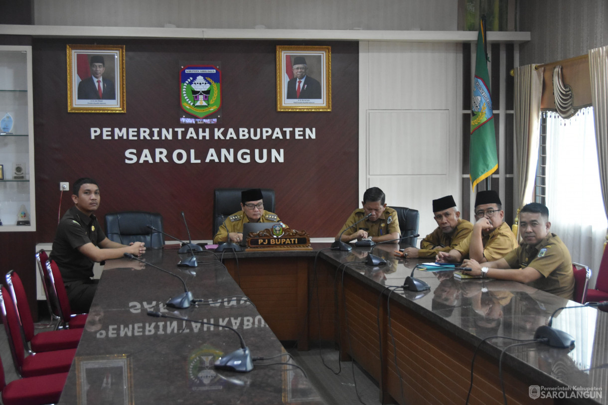 01 April 2024 - Pelantikan Pj Bupati Tebo Via Zoom Meeting Di Rumah Dinas Gubernur Jambi