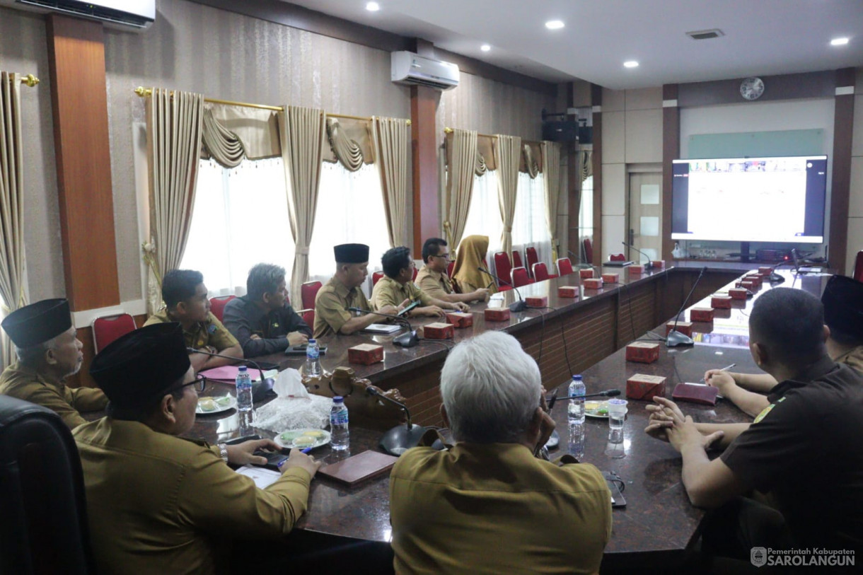 26 Februari 2024 - Rapat Koordinasi Pengendalian Inflasi Tahun 2024 Mingguan dengan Mendagri dan dilanjutkan dengan Rakor Pengendalian Inflasi TPID Kabupaten Sarolangun