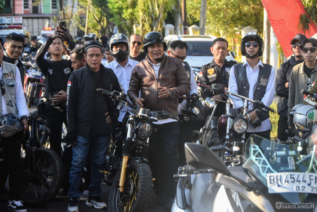 22 Juni 2025 -&nbsp;Deklarasi Anti Narkoba, Bupati dan Wakil Bupati Sarolangun Hurmin dan Gerry Trisatwika Riding Ridevolution Bersama JBI Siginjai Squad&nbsp;&nbsp;