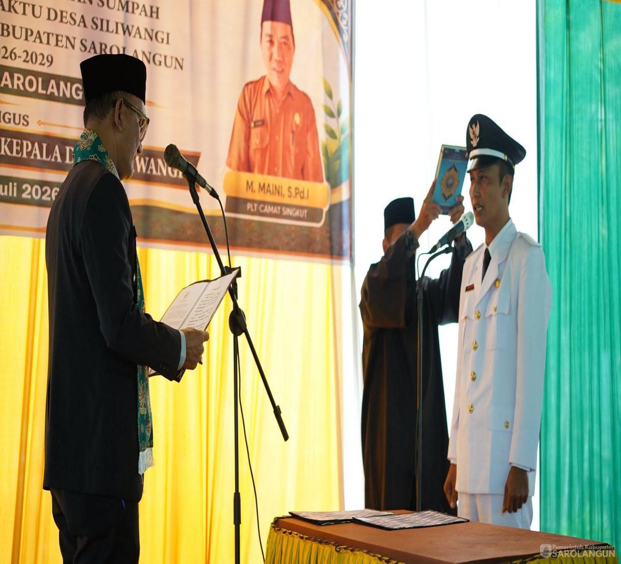 22 Juli 2026 Pelantikan dan Pengambilan Sumpah Kepala Desa Antar Waktu&nbsp; Desa Siliwangi kecamatan Singkut Kabupaten Sarolangun