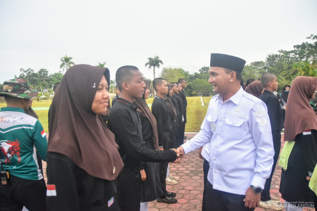 13 Agustus 2025 - Mengecek Kesiapan Peserta Paskibraka yang akan bertugas pada tanggal 17 Agustus 2025 di Lapangan Gunung Kembang