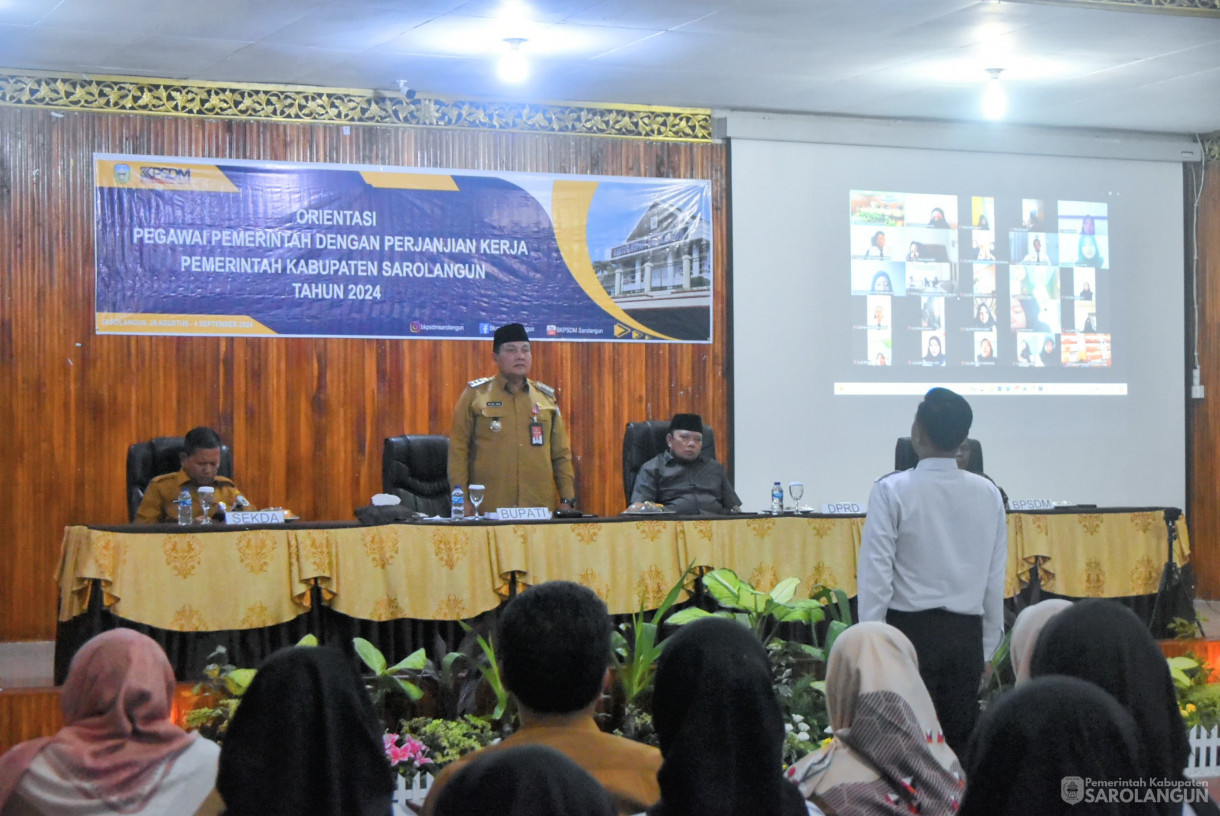 27 Agustus 2024 -&nbsp;Orientasi Pegawai Pemerintah Dengan Perjanjian Kerja, Bertempat di Aula Bappeda Sarolangun