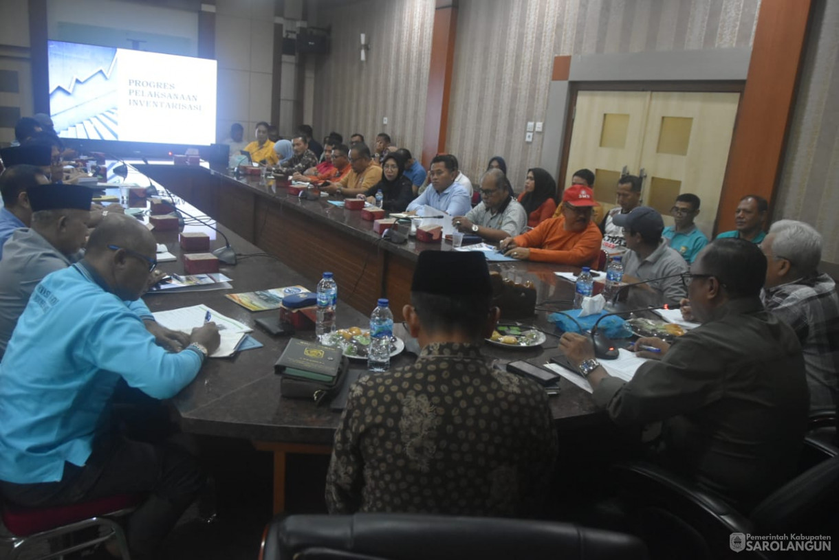 31 Januari 2025 -&nbsp;Rapat Penyampaian Progres Pelaksanaan Inventarisasi OPD di Ruang Pola Utama Kantor Bupati Sarolangun