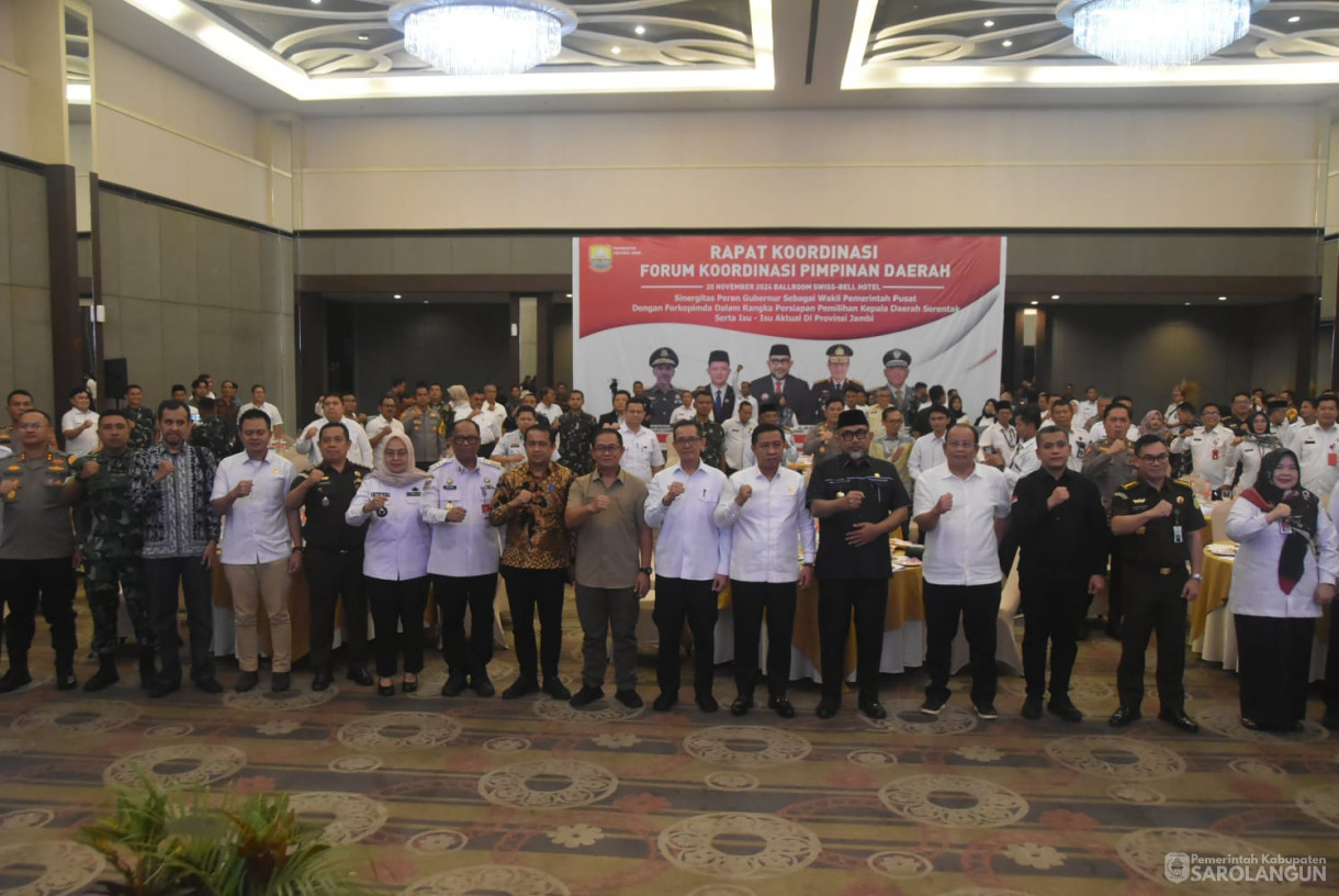 20 November 2024 -&nbsp;Rapat Koordinasi Forum Koordinasi Pimpinan Daerah Se Provinsi Jambi, Bertempat di Aula Swissbell Hotel Jambi