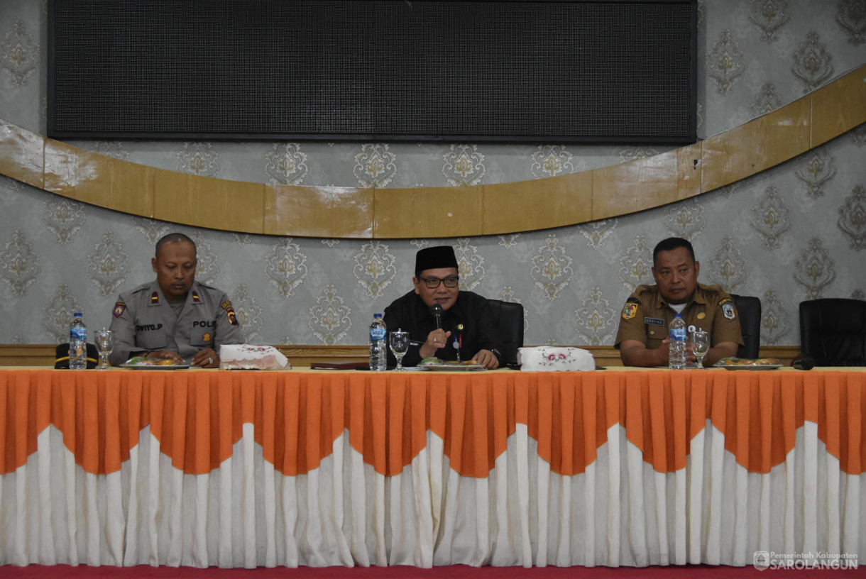 19 September 2023 - Penjabat Bupati Sarolangun Memimpin Rapat Persiapan Kenduri Swarnabhumi Festival Junjung Pusako di Ruang Aula Utama Kantor Bupati Sarolangun