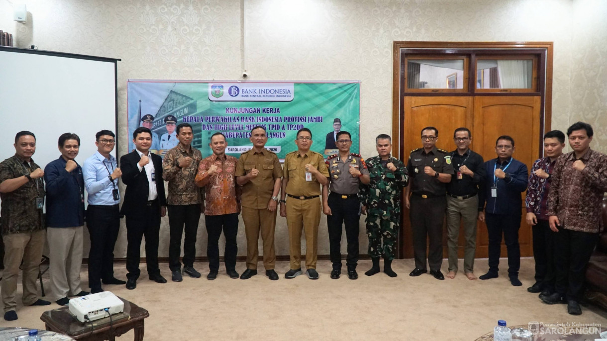 20 April 2026 Kunjungan Kerja Kepala Perwakilan Bank Indonesia Provinsi Jambi dan High Level Meeting TPID dan TP2DD Kabupaten Sarolangun