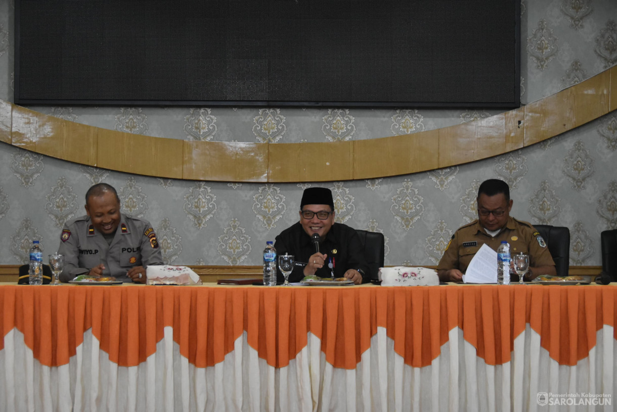 19 September 2023 - Penjabat Bupati Sarolangun Memimpin Rapat Persiapan Kenduri Swarnabhumi Festival Junjung Pusako di Ruang Aula Utama Kantor Bupati Sarolangun