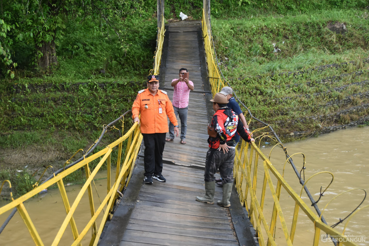 18 Januari 2023 - Meninjau Jembatan Rusak Di Desa Rantau Panjang Kecamatan Batang Asai