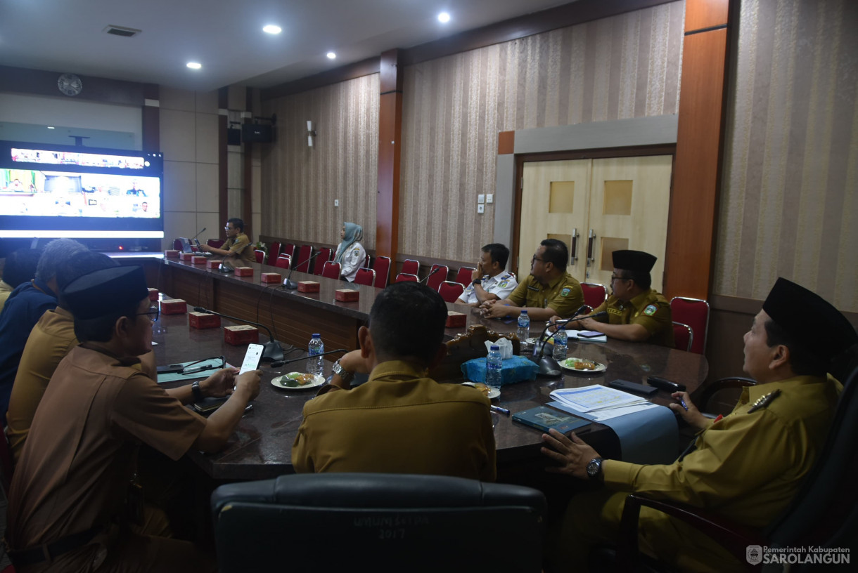 19 Agustus 2024 - Rapat TPID Via Zoom Meeting, Bertempat di Ruang Pola Utama Kantor Bupati Sarolangun