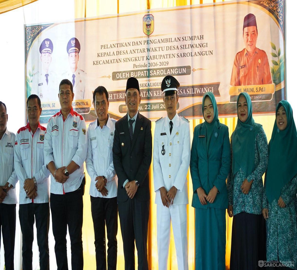 22 Juli 2026 Pelantikan dan Pengambilan Sumpah Kepala Desa Antar Waktu&nbsp; Desa Siliwangi kecamatan Singkut Kabupaten Sarolangun