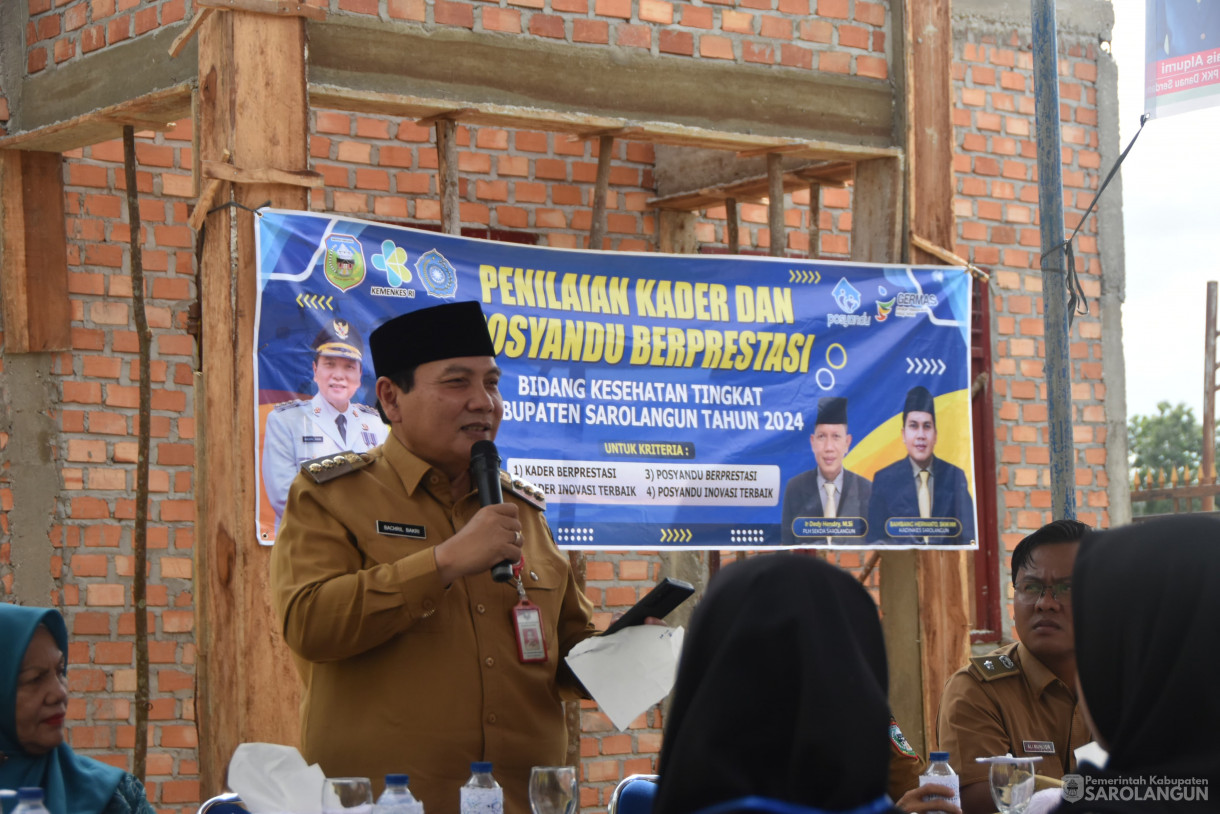 10 Juni 2024 - Penilaian Kader Dan Posyandu Berprestasi Bidang Kesehatan Tingkat Kabupaten Sarolangun Dan Gerakan Intervensi Serentak Pencegahan Stunting Di Desa Danau 