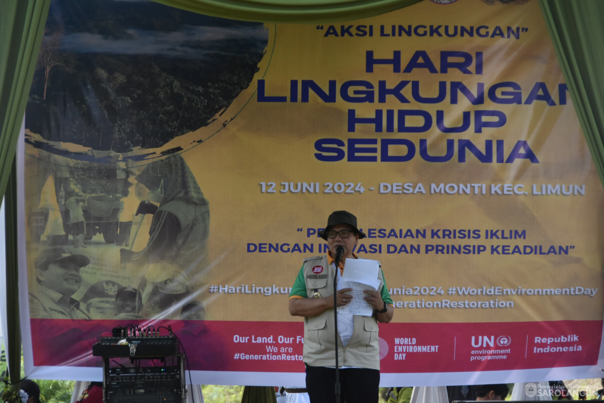 12 Juni 2024 -  Hari Lingkungan Hidup Sedunia Dengan Tema Penyelesaian Krisis Iklim Dengan Inovasi Dan Prinsip Keadilan Di Desa Monti Kecamatan Limun Dan Penebaran Beni