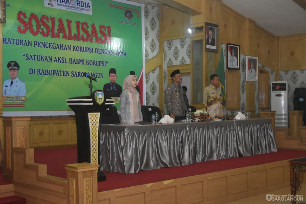 6 November 2025&nbsp; Pembukaan Secara Resmi Kegiatan Sosialisasi Peraturan Pencegahan Korupsi di Kabupaten Sarolangun