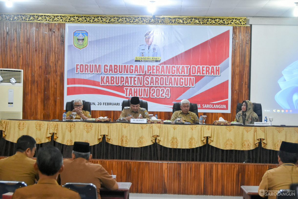 20  Februari 2024 - Forum Gabungan Perangkat Daerah Kabupaten Sarolangun Tahun 2024 Di Aula Bappeda Sarolangun