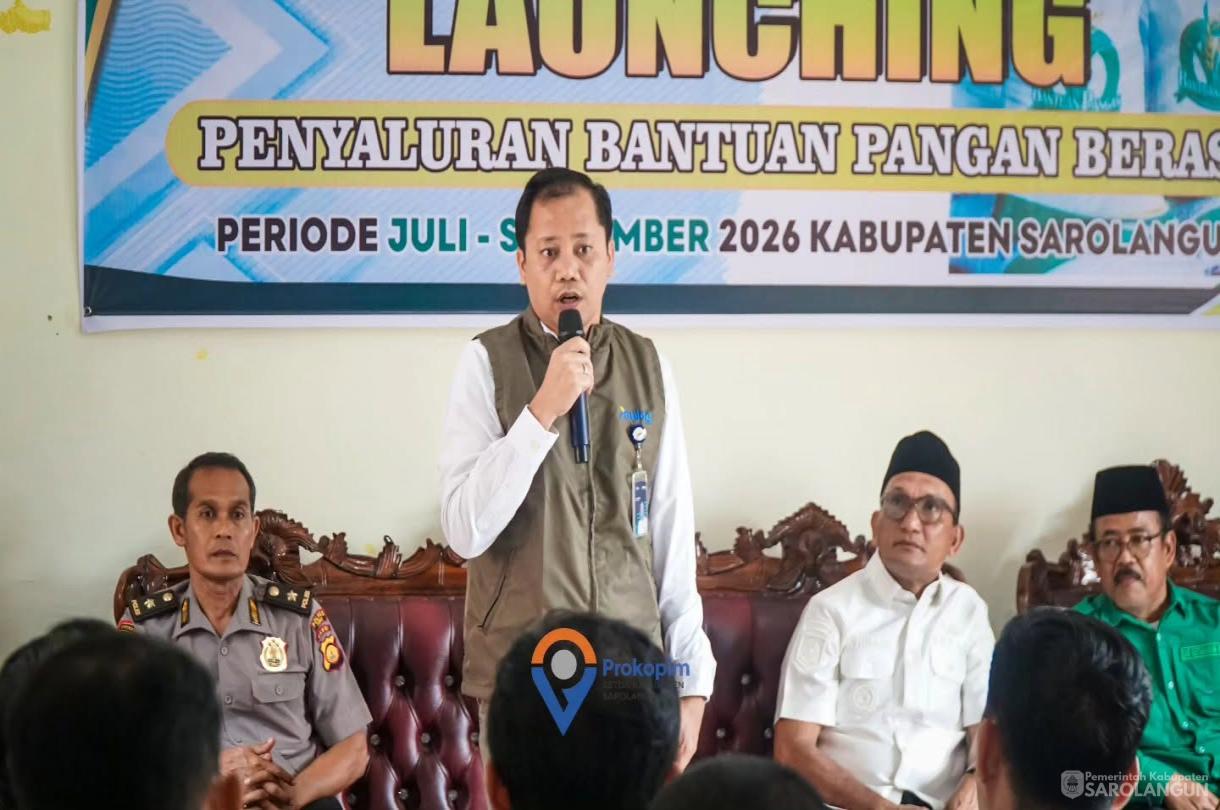 19 Agustus 2026 Launching Penyaluran Bantuan Pangan Beras Kabupaten Sarolangun Periode Juli sd September Tahun 2026 dan Penyerahan Secara Simbolis pada Penerima Bantuan Pangan di Aula Kantor Lurah Sukasari