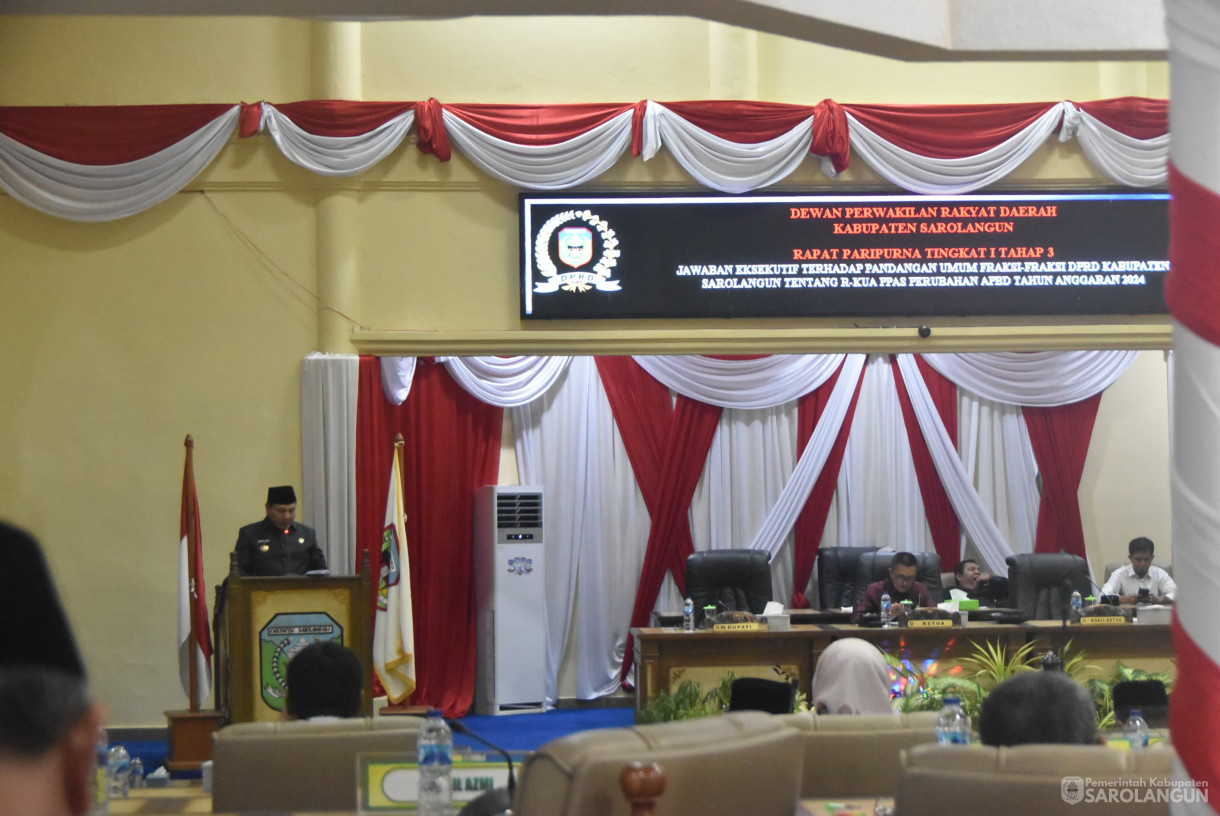 16 Agustus 2024 -&nbsp;Rapat Paripurna Tingkat I Tahap 3, Bertempat di Gedung DPRD Kabupaten Sarolangun