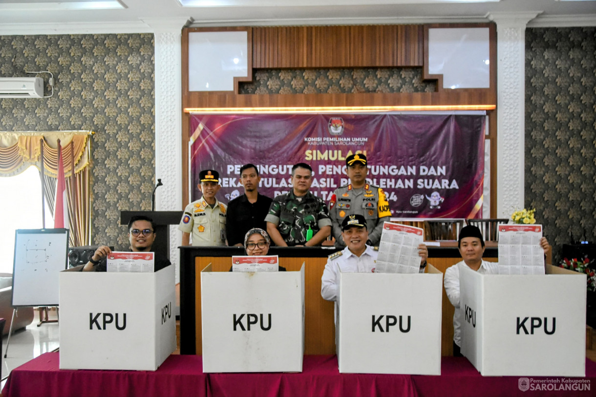 31 Januari 2024 - Simulasi Pemungutan, Penghitungan Dan Rekapitulasi Hasil Perolehan Suara Pemilu Tahun 2024 Di Golden Hotel Sarolangun