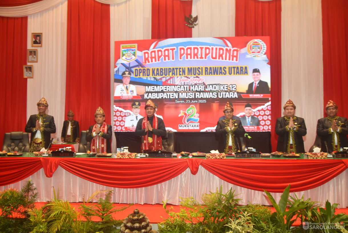 23 Juni 2025 - Menghadiri Rapat Paripurna HUT Kabupaten Musi Rawas Utara