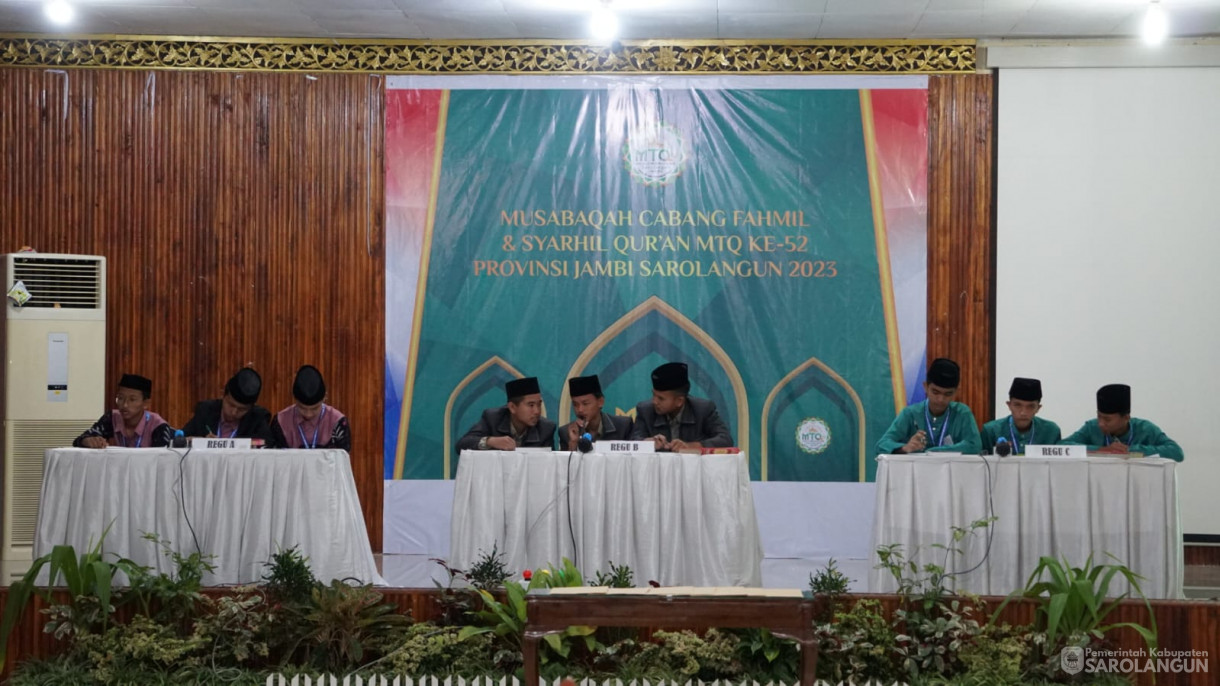 Musabaqah Cabang Fahmil Qur'an - Aula Bappeda Kabupaten Sarolangun