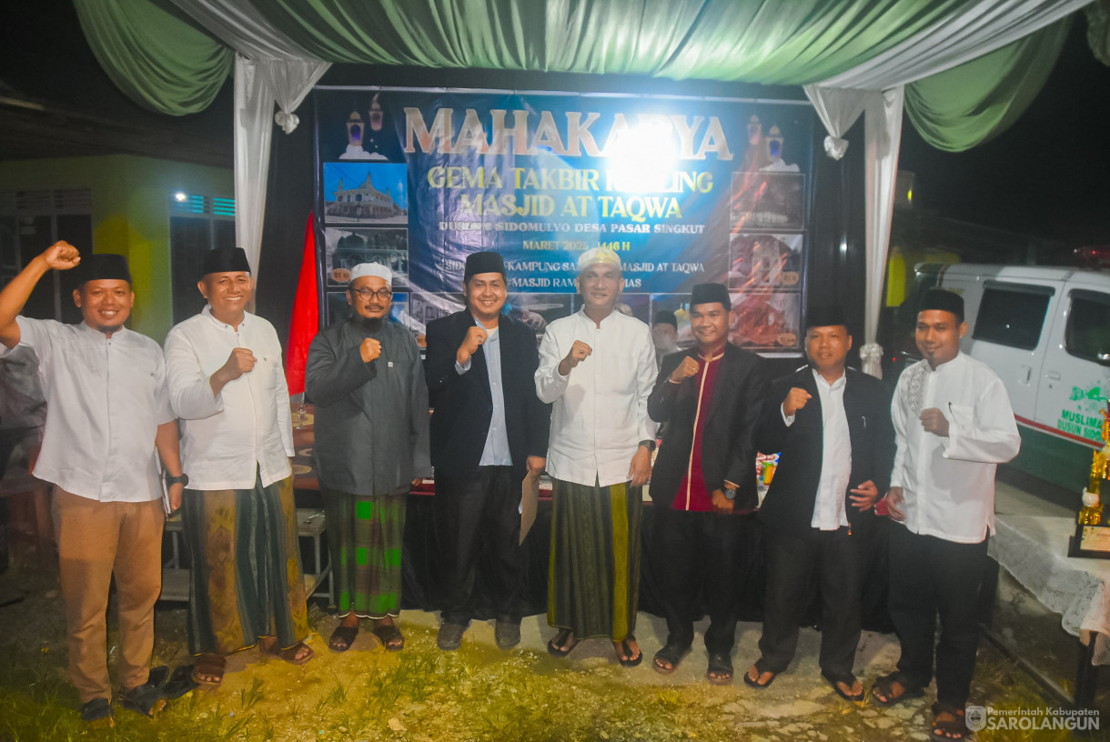 30 Maret 2025 - Pembukaan Pawai Akbar Keliling Idul Fitri 1446 H Bertempat di Masjid Jami Attaqwa Dusun II Sido Mulyo Desa Pasar Singkut&nbsp;