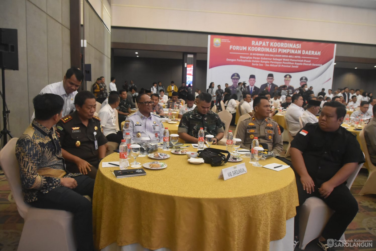 20 November 2024 -&nbsp;Rapat Koordinasi Forum Koordinasi Pimpinan Daerah Se Provinsi Jambi, Bertempat di Aula Swissbell Hotel Jambi