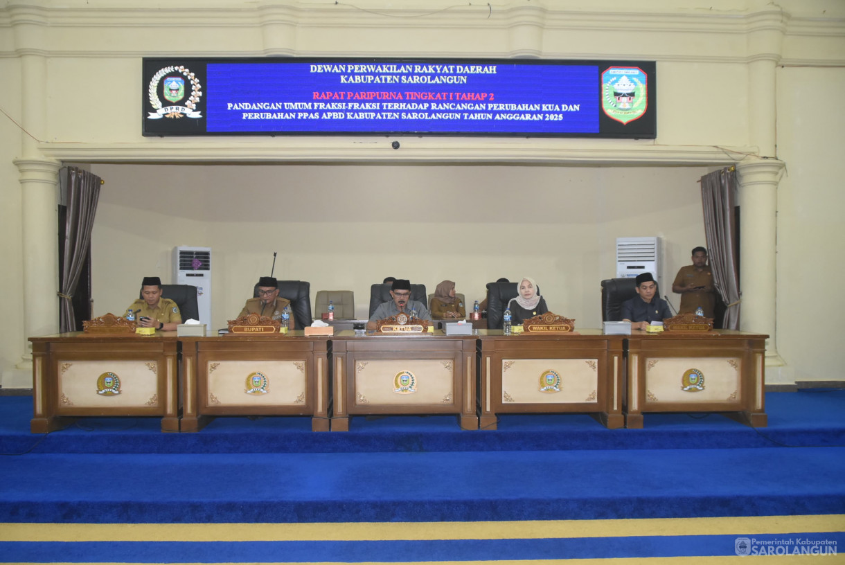 28 Juli 2025 - Rapat Paripurna Tingkat I Tahap 2 di Gedung DPRD Kabupaten Sarolangun