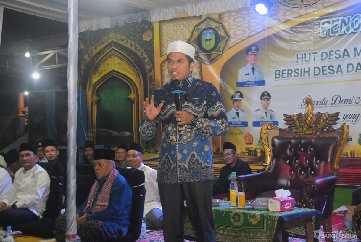21 Juli 2025 -&nbsp;Pengajian Akbar Dalam Rangka HUT Desa Mentawak Baru ke 39 dan Santunan Anak Yatim