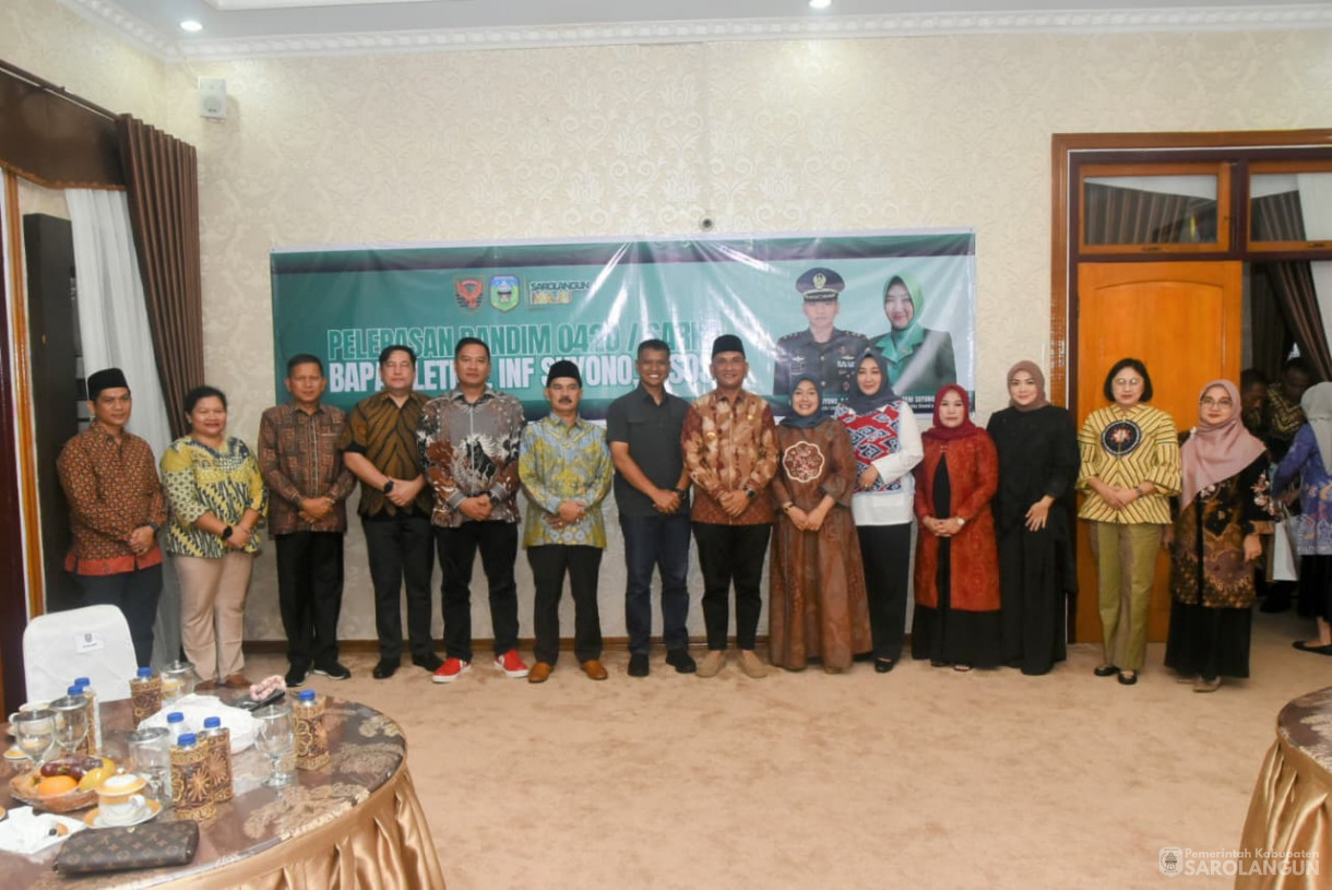 28 Agustus 2025 pelepasan Dandim 0420 Sarko Letkol Inf Suyono S.Sos di Rumah Dinas Bupati Sarolangun