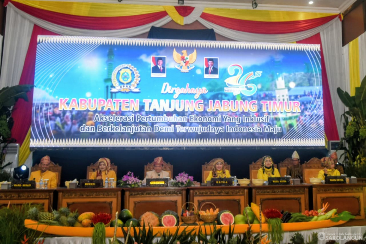 Rapat Paripurna HUT Tanjung Jabung Timur di Gedung DPRD Tanjung Jabung Timur