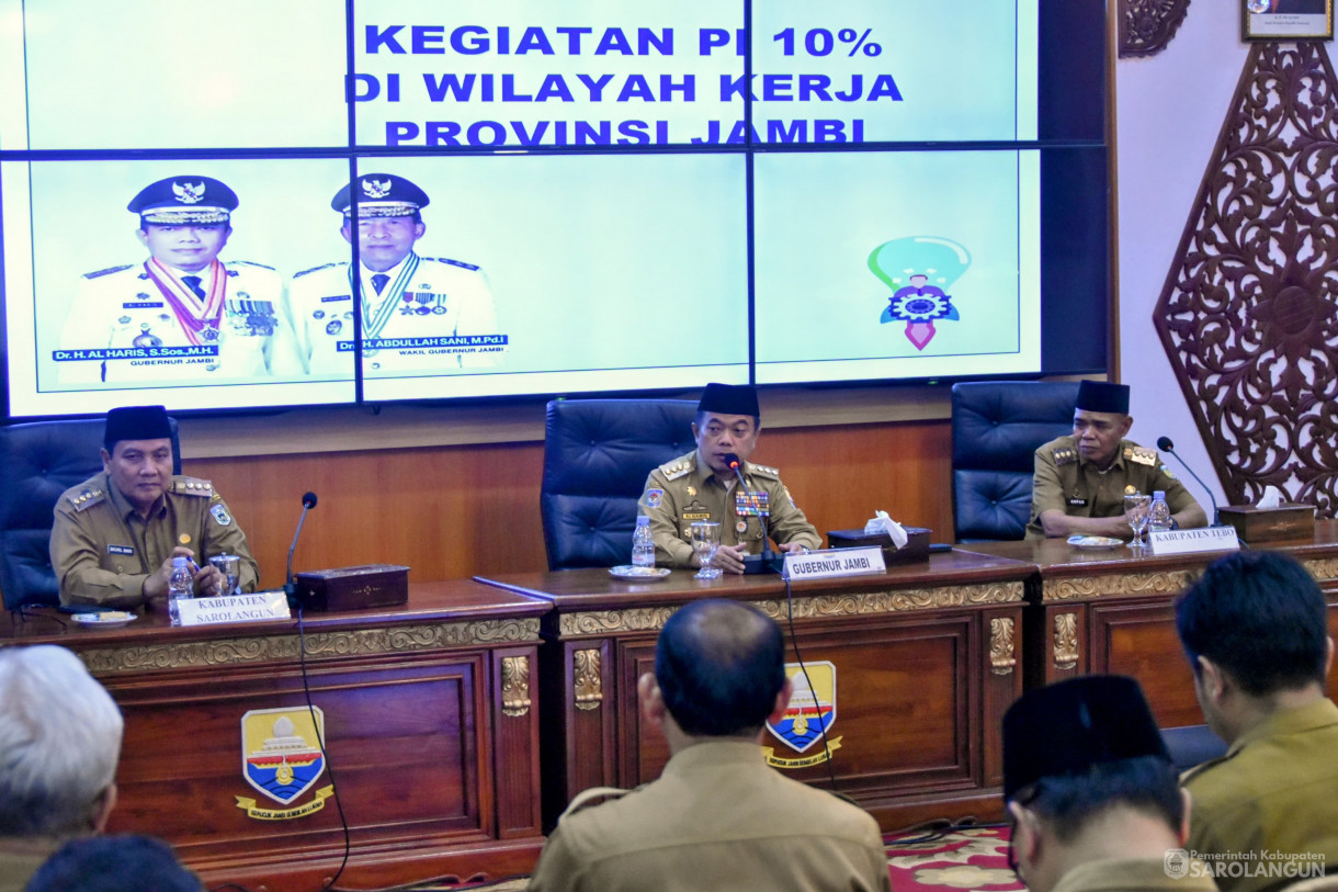 18 Desember 2023 - Kesepakatan Bersama Antara Pemerintah Provinsi Jambi Dengan Pemerintah Kabupaten Sarolangun, Tebo, Tanjung Jabung Barat, Batanghari Tentang Pengelolaan Participating Interest 10% Di Wilayah