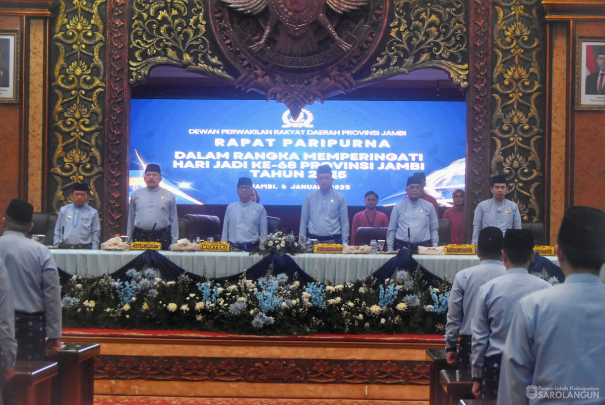 6 Januari 2025 - Rapat Paripurna Dalam Rangka Memperingati HUT Provinsi Jambi Ke 68, Bertempat di Ruang Rapat Paripurna DPRD Provinsi Jambi