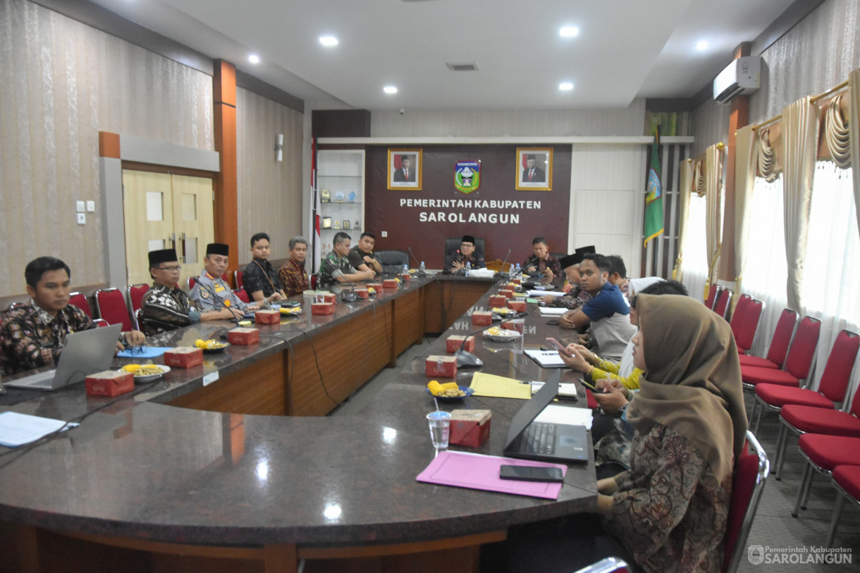 11 Januari 2024 - Rakor TPID Via Di Ruang Pola Utama Kantor Bupati Sarolangun