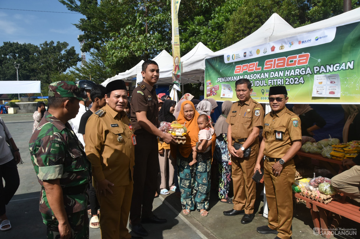 01 April 2024 - Apel Siaga Pengamanan Pasokan Dan Harga Pangan Jelang Idul Fitri 2024 Di Laman Basamo