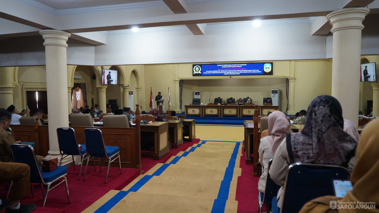 29 Juli 2025 - Rapat Paripurna Tingkat 1 Tahap 3 Tentang Rancangan Perubahan KUA dan Perubahan PPAS ABPD Kabupaten Sarolangun TA 2025