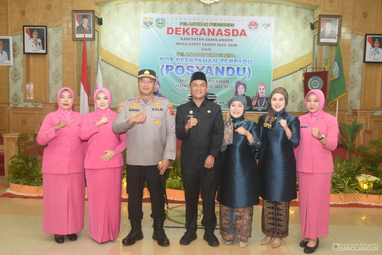 13 Agustus 2025 -&nbsp;Pelantikan Pengurus Dekranasda Kabupaten Sarolangun dan Tim Pembina Posyandu Kabupaten Sarolangun