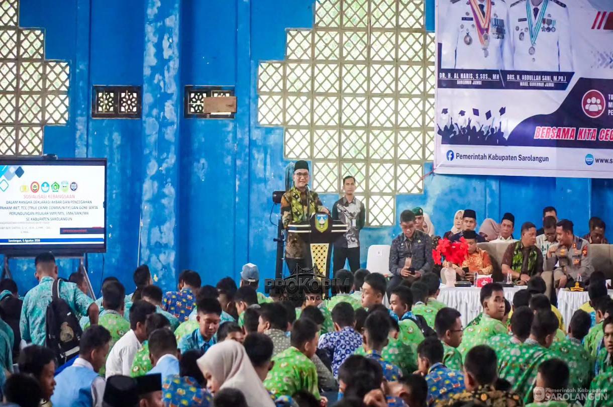 6 Agustus 2026 POV Kegiatan Sosialisasi Akbar Paham Radikal dan Terorisme, Tindak Pidana Cyber dan Perundungan di Lingkungan Pendidikan Kabupaten Sarolangun