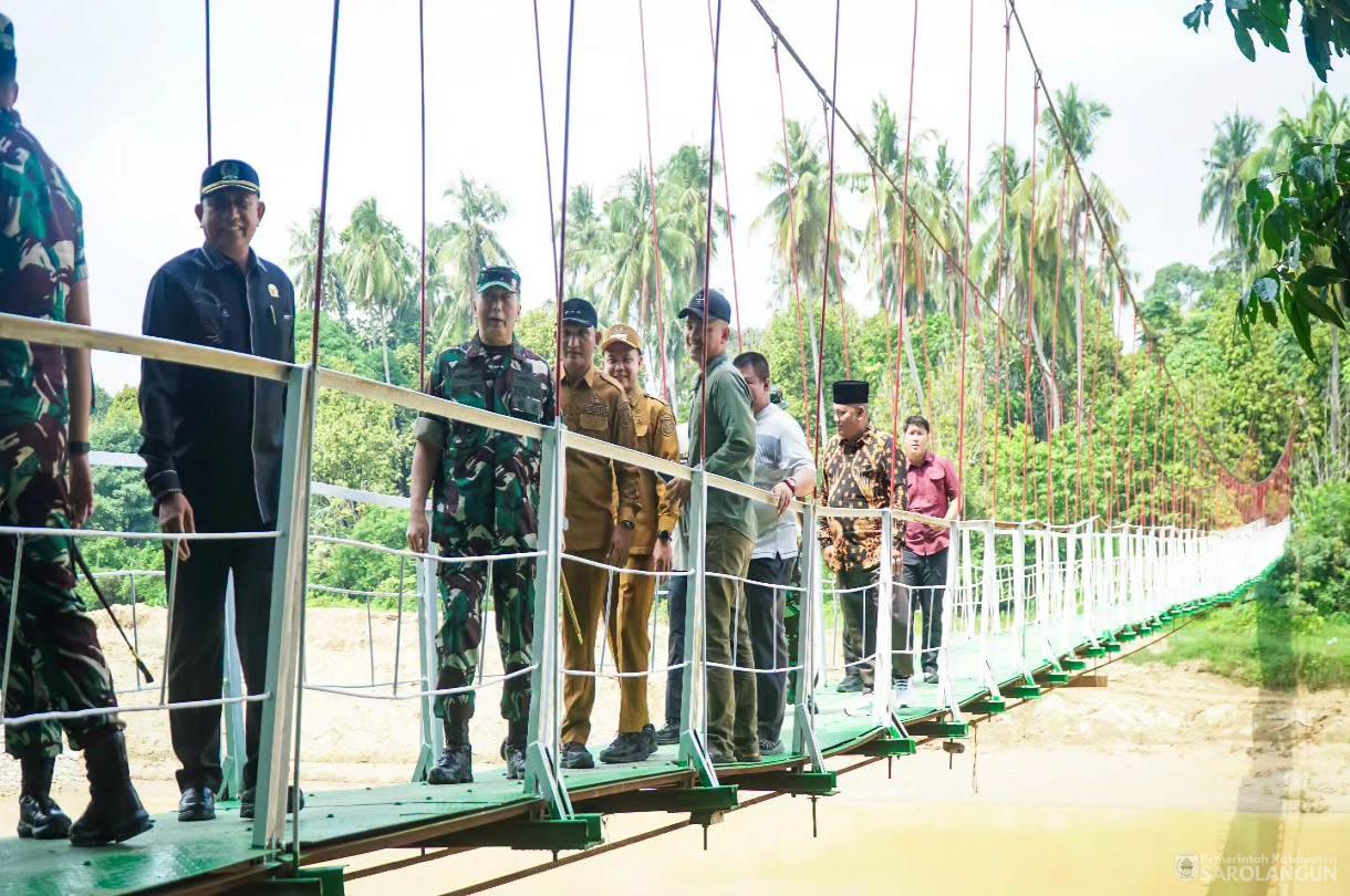 27 Juli 2026 Peninjauan Rehabilitasi Jembatan Gantung Desa Teluk Rendah Kecamatan Cermin Nan Gedang