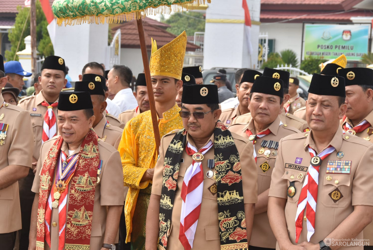 6 September 2023 - Penjabat Bupati Sarolangun Dr. Ir. Bachril Bakri, M.App.Sc Menghadiri Apel Puncak Peringatan Hari Pramuka Ke 62 di Lapangan Alun Alun Kuala Tungkal Kabupaten Tanjung Jabung Barat