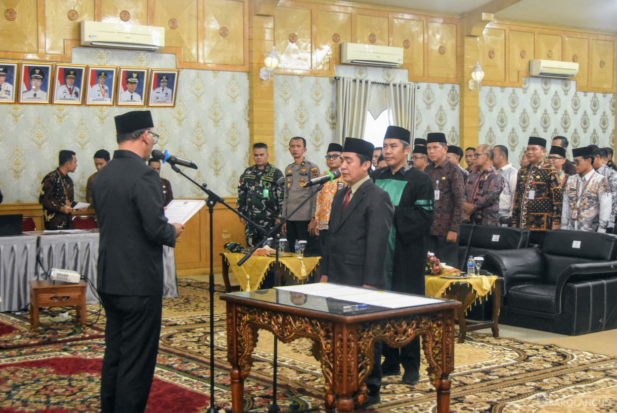 22 Mei 2025 -&nbsp;Pelantikan Dan Pengambilan Sumpah dan Janji Jabatan Pejabat Pimpinan Tinggi Pratama di Lingkungan Pemerintah Kabupaten Sarolangun