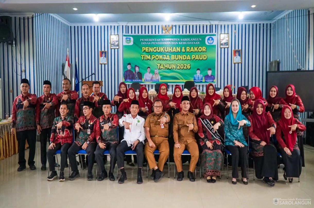 20 Juli 2026 Pengukuhan dan Rakor Tim Pokja Bunda PAUD Tahun 2026 di Aula Diknas Sarolangun