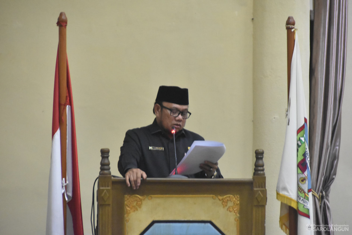 30 Juli 2024 -&nbsp;Rapat Paripurna Tingkat 2 Laporan Banggar Dan Penandatanganan Persetujuan Bersama Terhadap RKUA Dan PPAS APBD Kabupaten Sarolangun, Bertempat di Gedung DPRD Sarolangun