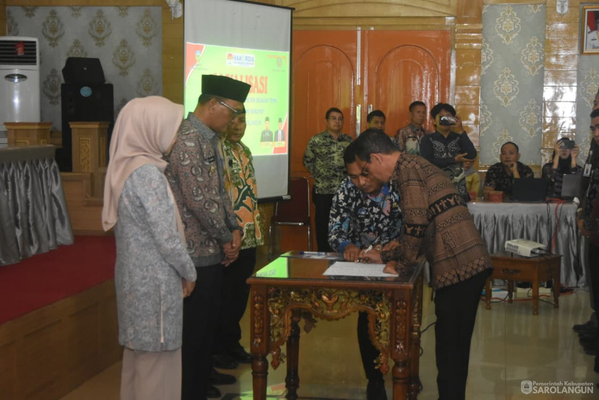 6 November 2025&nbsp; Pembukaan Secara Resmi Kegiatan Sosialisasi Peraturan Pencegahan Korupsi di Kabupaten Sarolangun