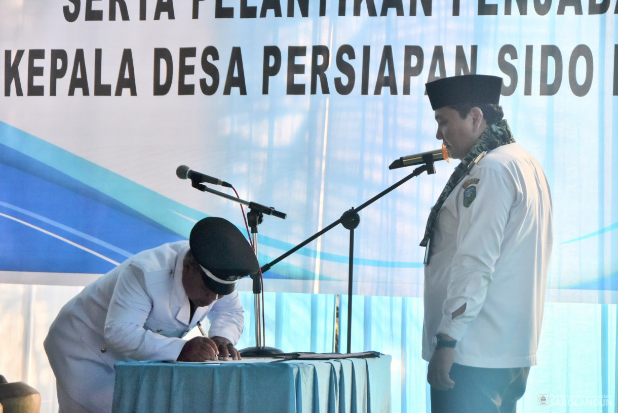 18 September 2024 - Peresmian Desa Persiapan Sido Mukti Dan Pelantikan Kepala Desa Persiapan Sido Mukti Kecamatan Singkut&nbsp;